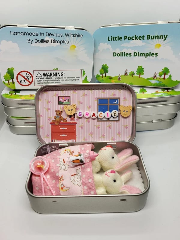 🐰Bunny Mummy Tiny Plush Pocket Tin
