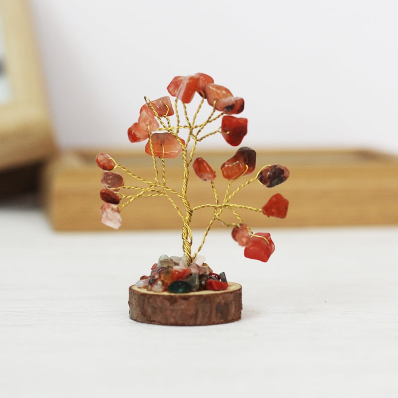 🍀12 Mini Crystal Tree Set｜Feng Shui Gemstones for Energy Healing