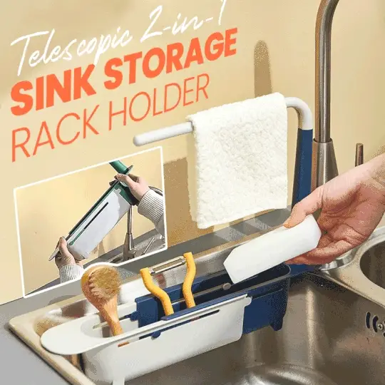 Updated Telescopic Sink Storage Rack 2pcs
