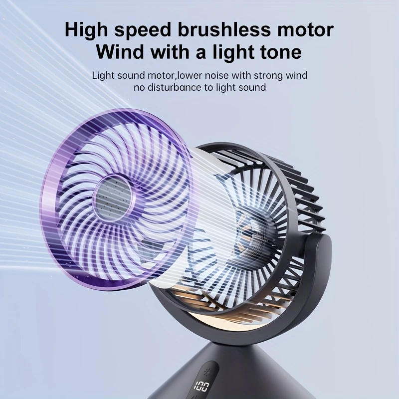 Ultimate 100-Speed Smart LED Circulation Fan for Multi-Scenario Mastery​​