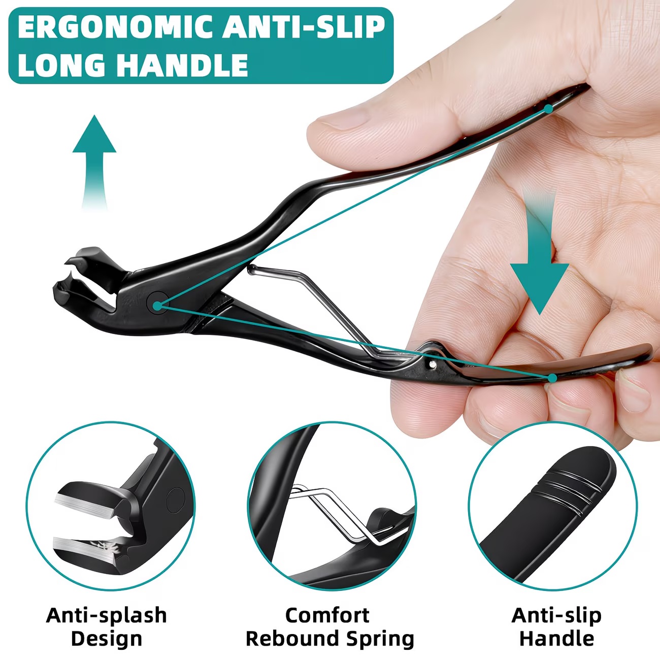 Ergonomic Long-Handled Toenail Clipper for Seniors