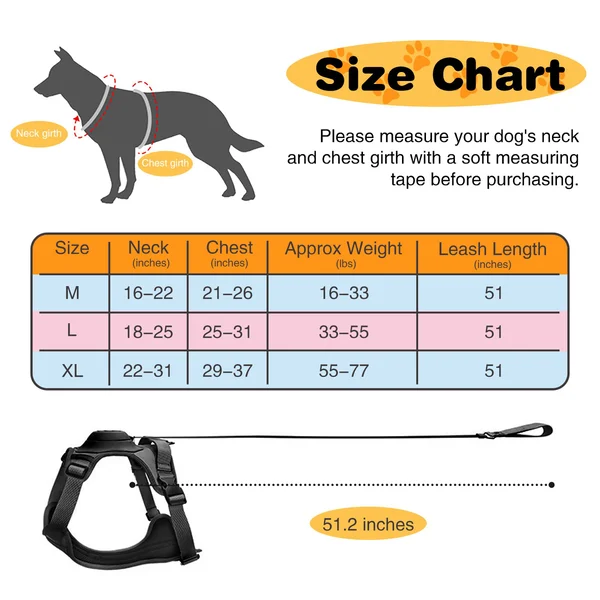 🔥HOT SALE - Dog Harness and Retractable Leash Set All-in-One
