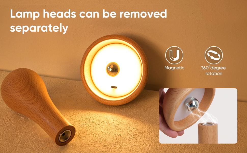 Lamp heads can be removed separately
