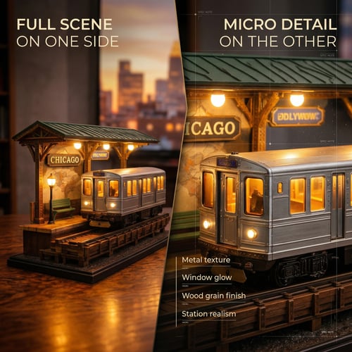 🔥49% OFF - 🚋Chicago "L" Train Miniature Lamp