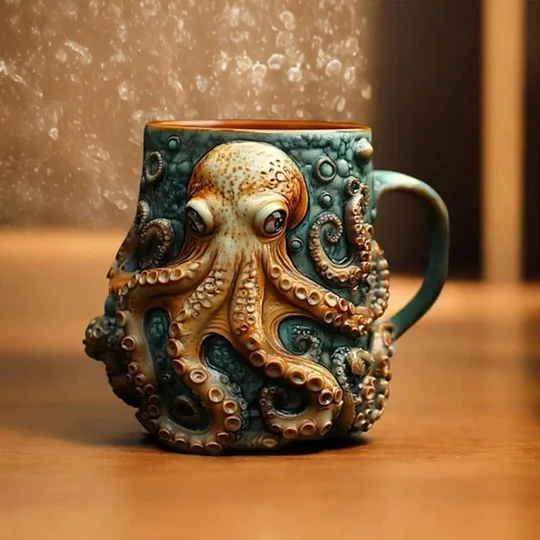Cthulhu-Inspired Pirate Mug