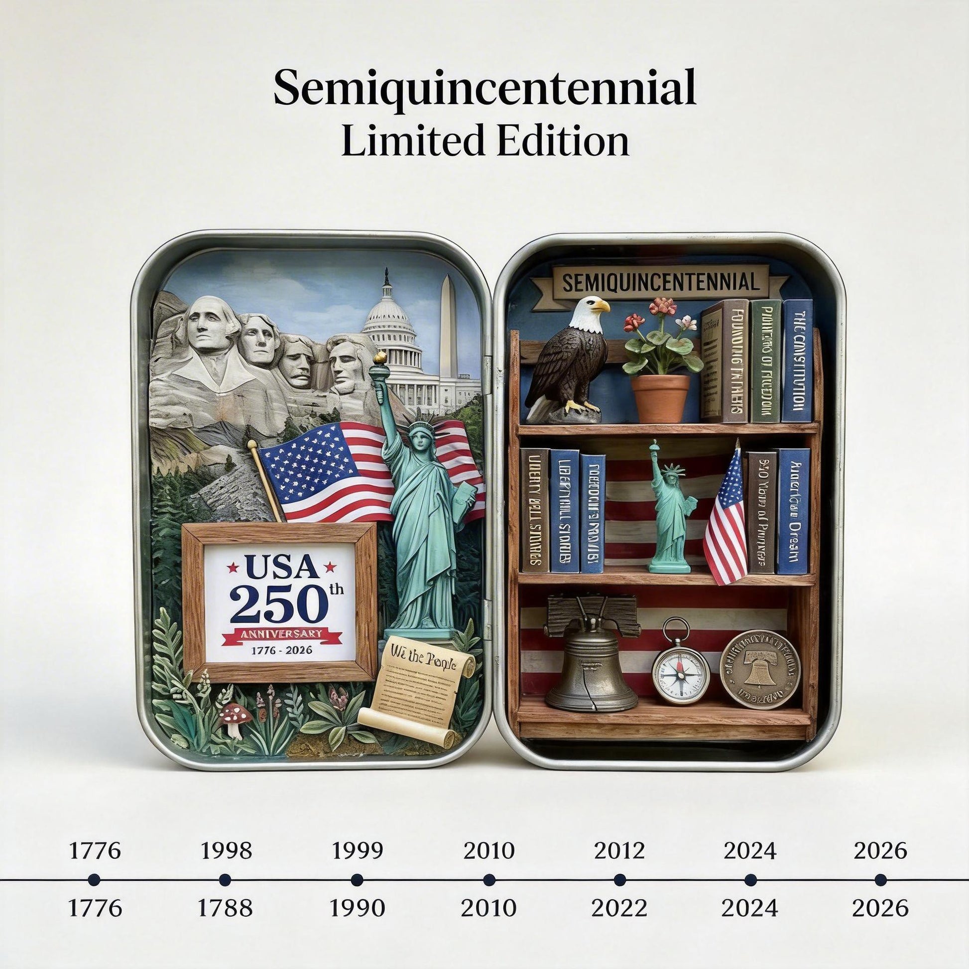 ❤️🗽USA 250th Anniversary Pocket Diorama Tin