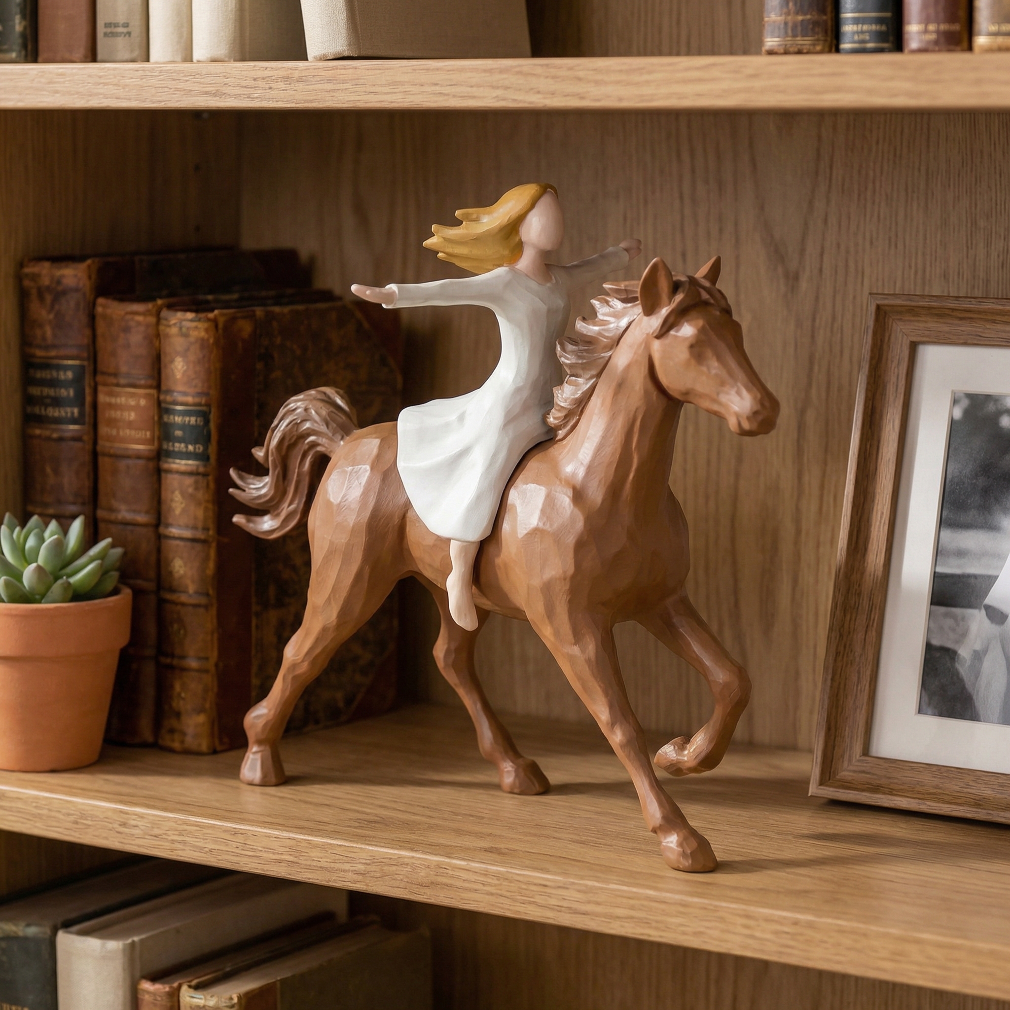 🐎Girl Riding Horse Figurine