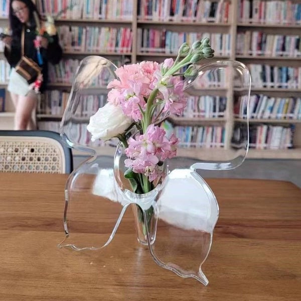 🦋 Clear Plexiglas Butterfly Vase 💐