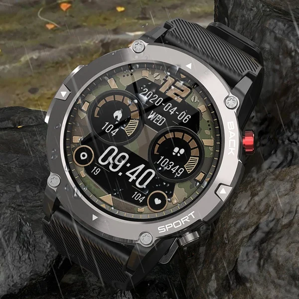 Military 2024 HD LCD Bluetooth Tactical Smart Watch