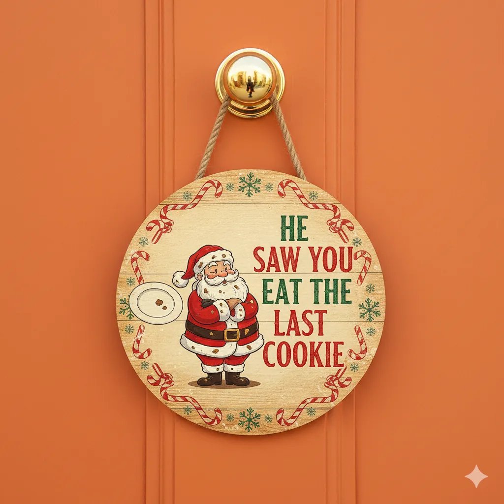 The Santa Surveillance Squad 🎅🚨 | Funny Christmas Door Sign