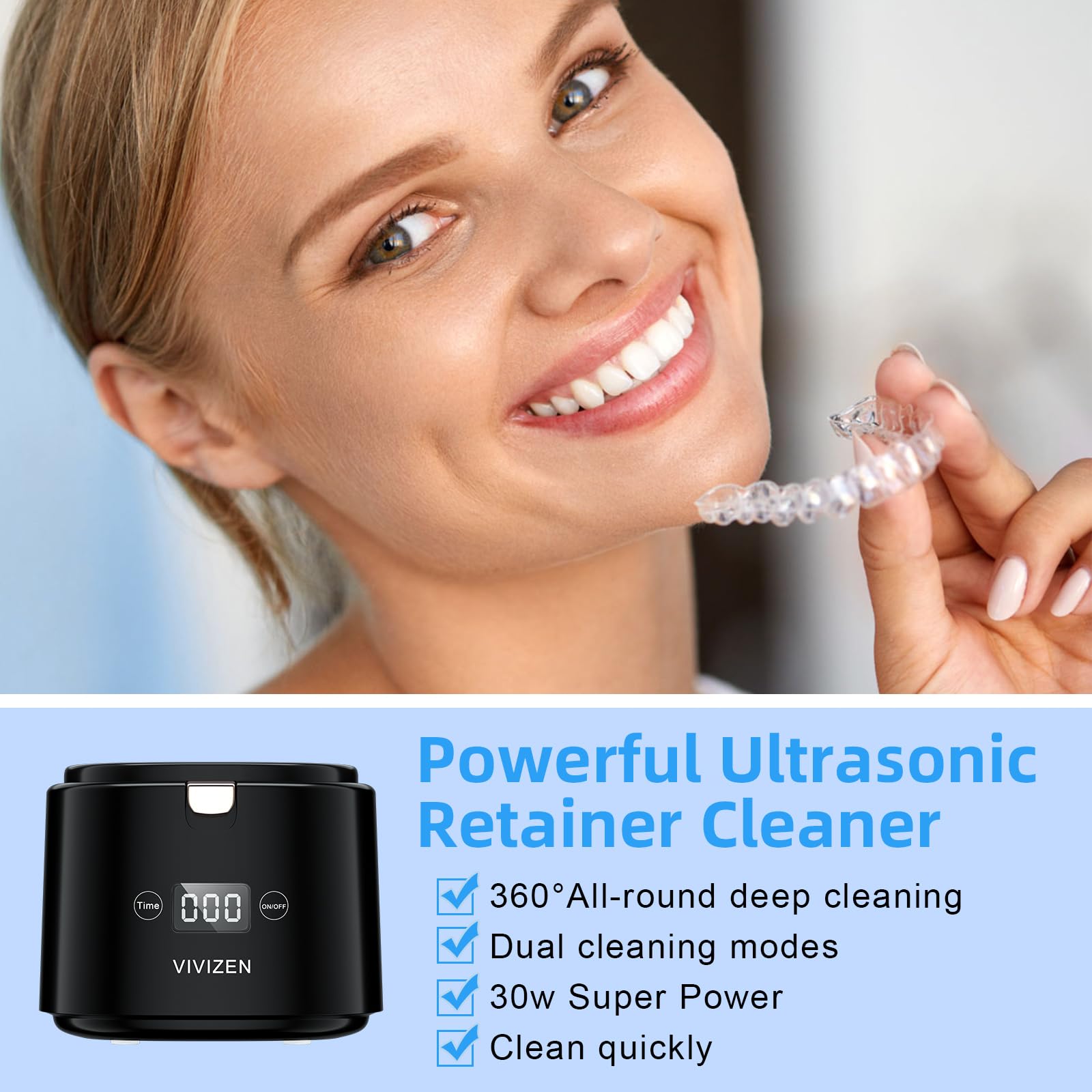 Welnax™ UV Ultrasonic Cleaner for Retainer