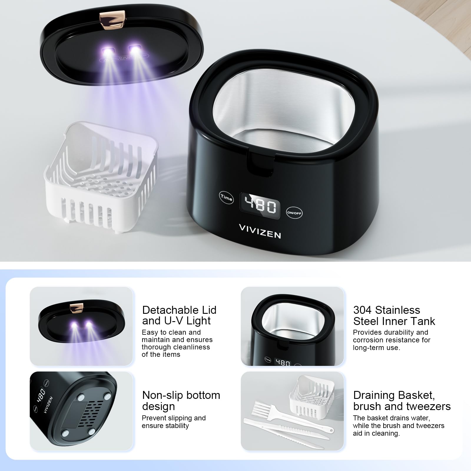 Welnax™ UV Ultrasonic Cleaner for Retainer