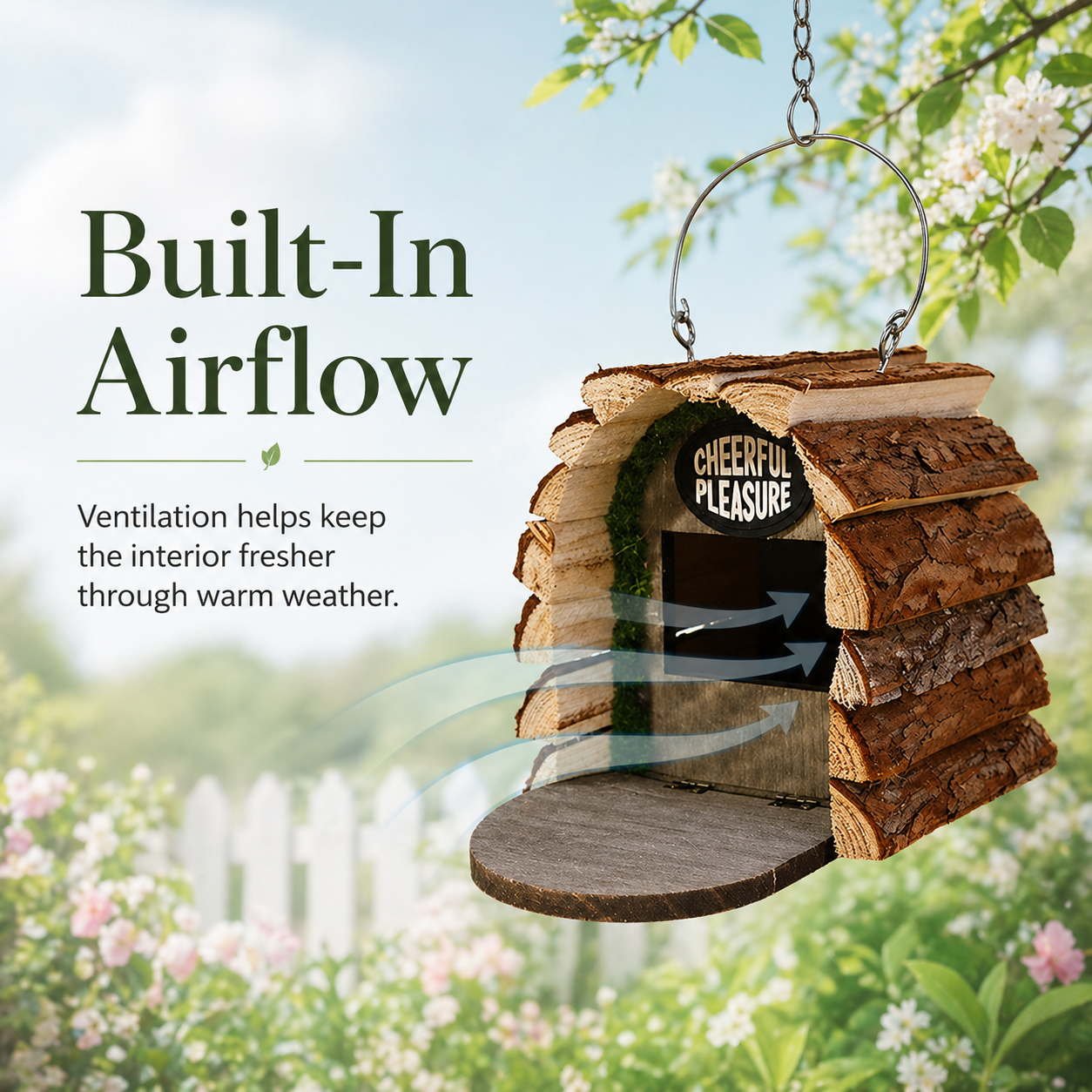 Rustic Cedar Birdhouse for Small Backyard Birds