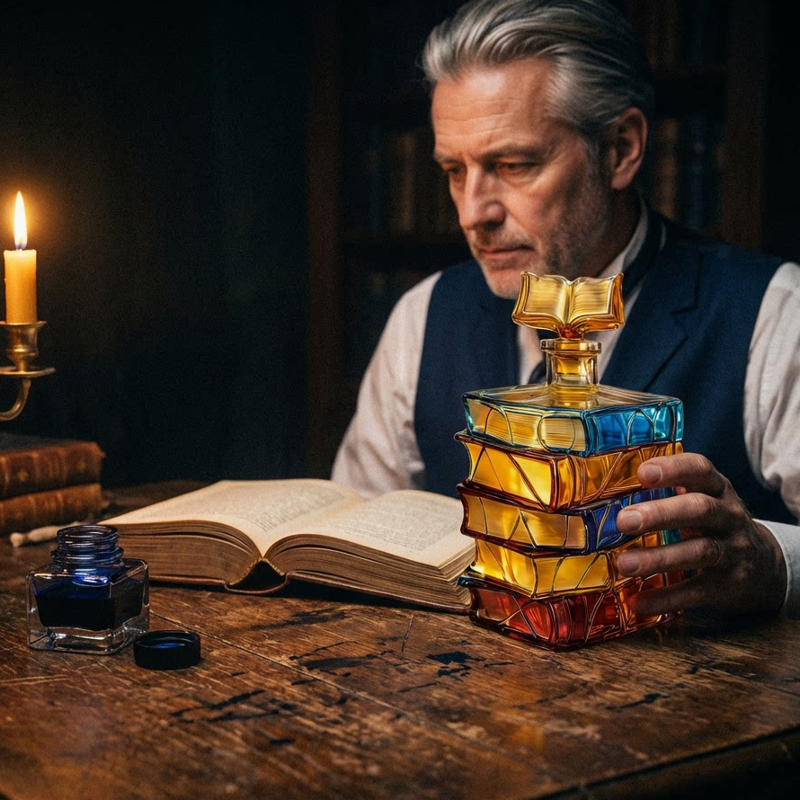 Antique Book-Style Whiskey Decanter