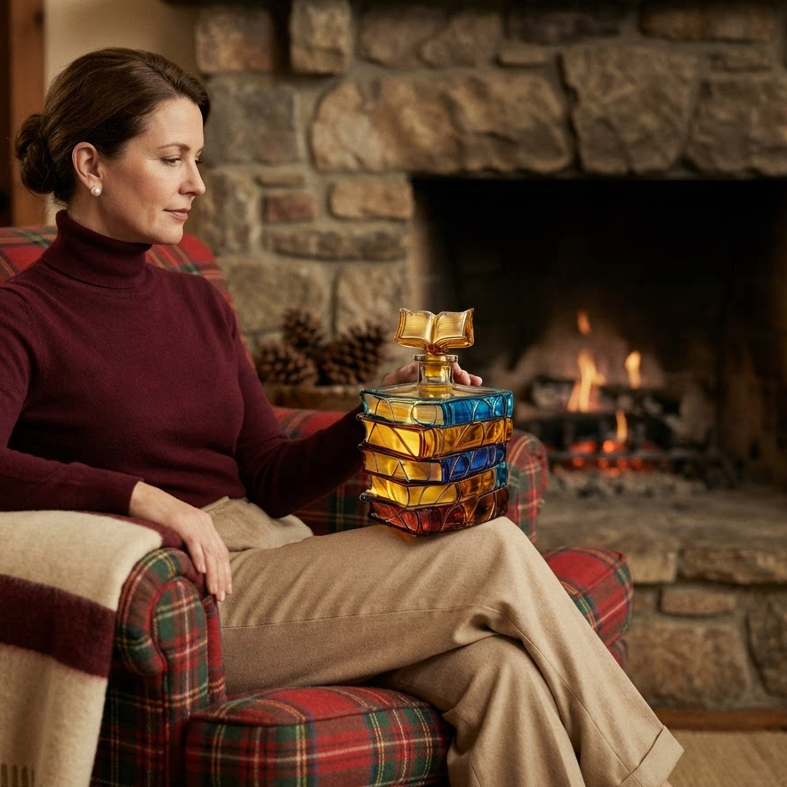 Antique Book-Style Whiskey Decanter