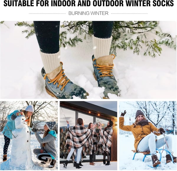 Women's Solid Mid-calf Wool Socks