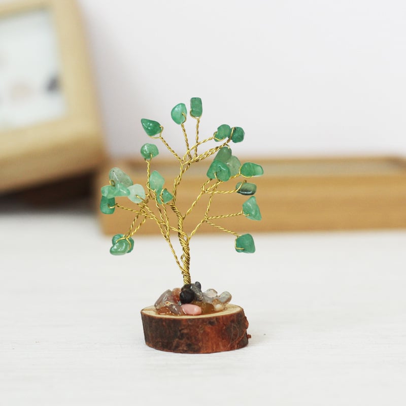 🍀12 Mini Crystal Tree Set｜Feng Shui Gemstones for Energy Healing