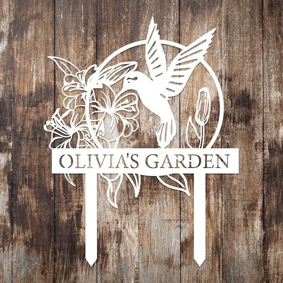 🌼Bird with Stakes Garden Sign