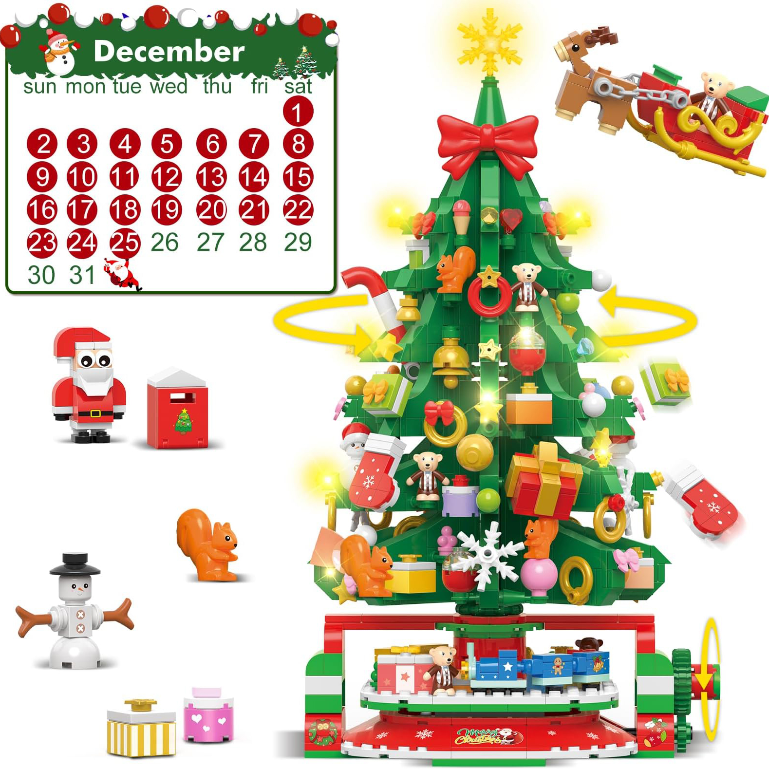 ✨Last Day 49% OFF 🎁Countdown Calendar 2024 Christmas Theme Building Set