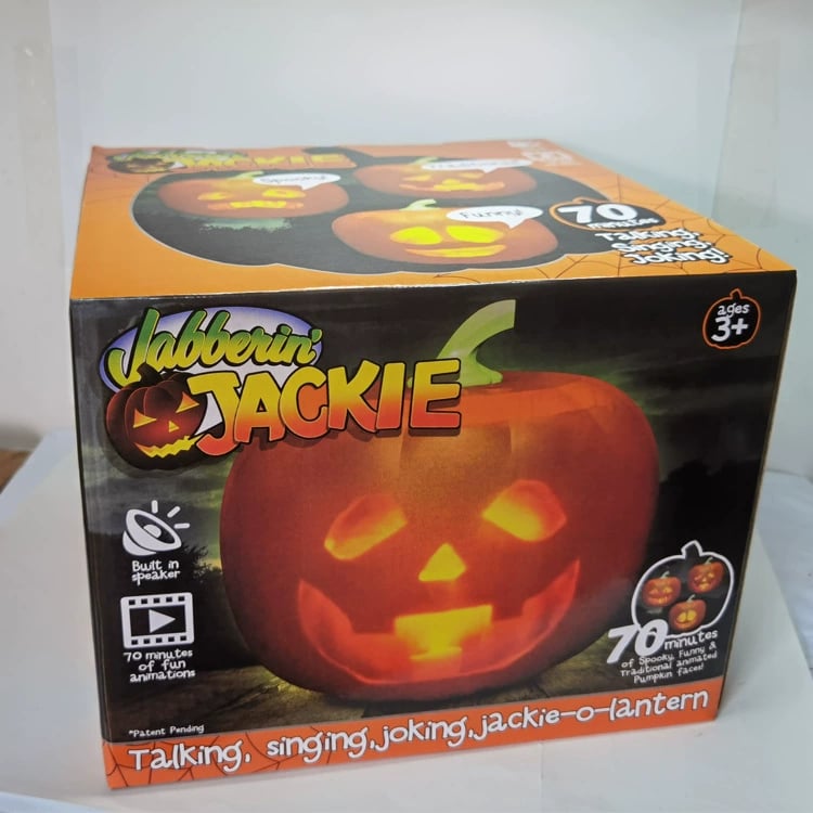 🎃3D Jabberin' Jack The Talking Animated Pumpkin with Built-In Projector & Speaker