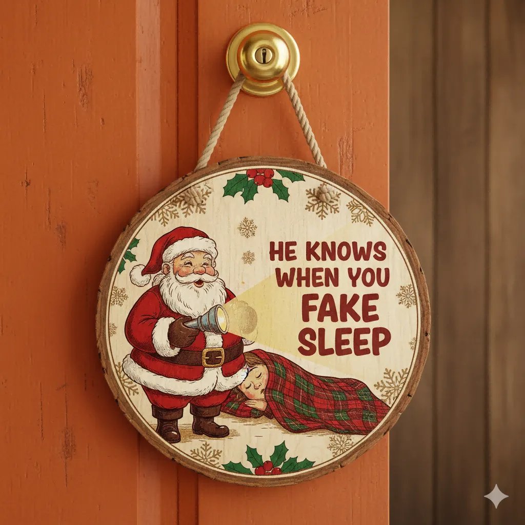 The Santa Surveillance Squad 🎅🚨 | Funny Christmas Door Sign