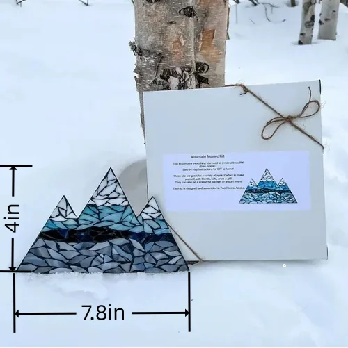 🔥Last Day 49% OFF -Mountain Range Glass Mosaic DIY Kit