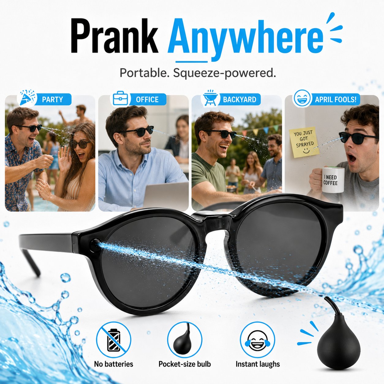 🕶️ Prank Water Sunglasses