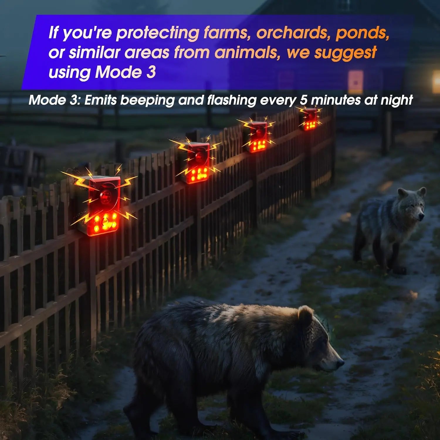 Three operating modes for outdoor motion sensor alarm