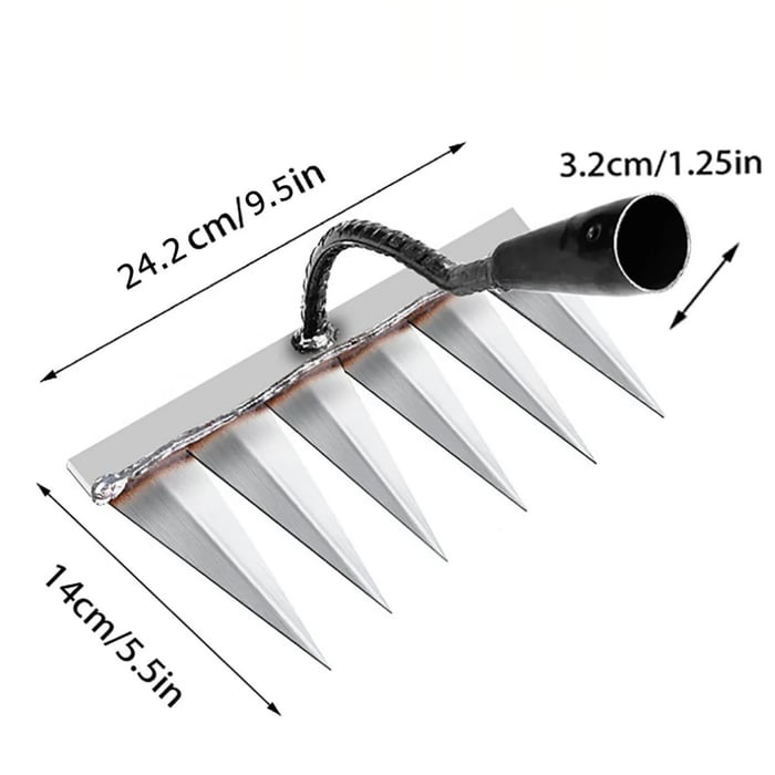 Multi-purpose carbon steel garden rake