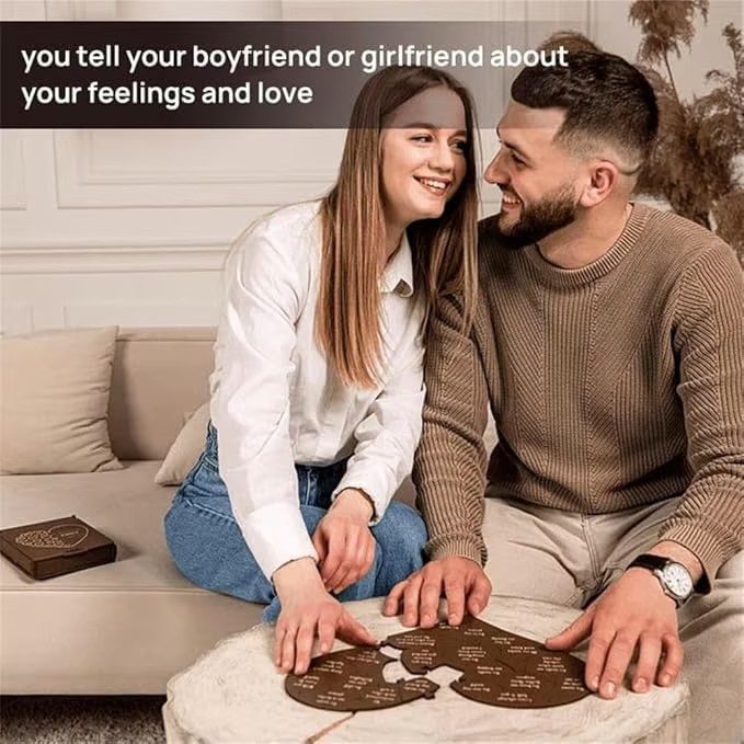 Wooden Heart Puzzle, 20 Reasons Why I Love You