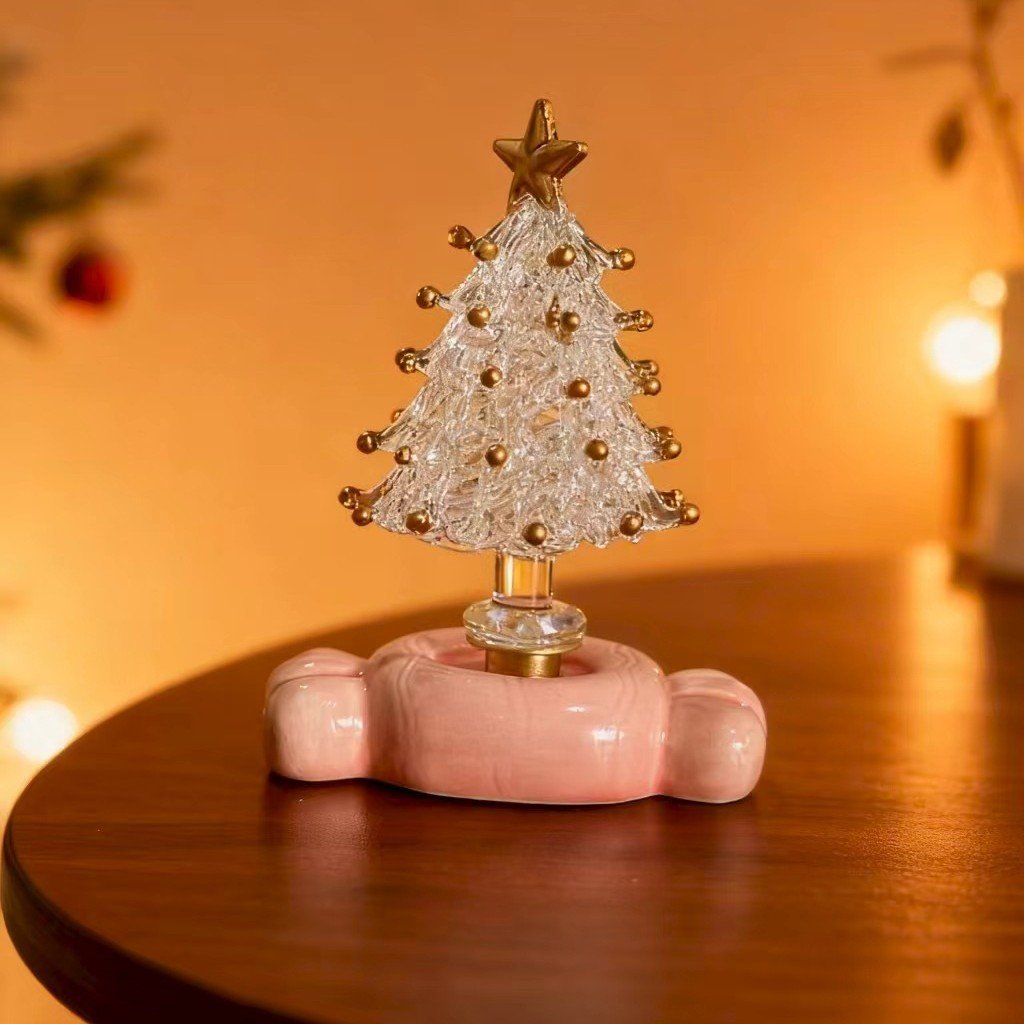 🎅Handmade Glass & Ceramic Rotatable Christmas Tree Ornament 🎄