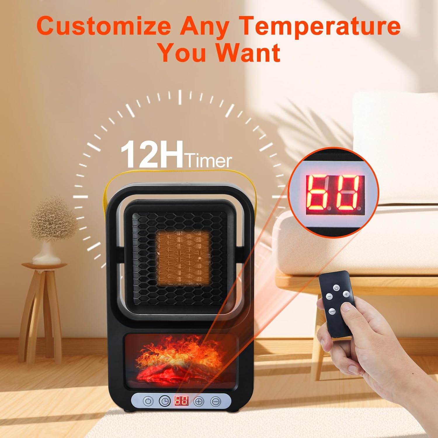 Portable Electric Fireplace Heater 