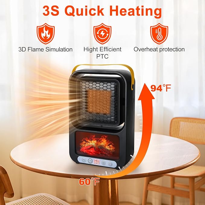 Portable Electric Fireplace Heater 
