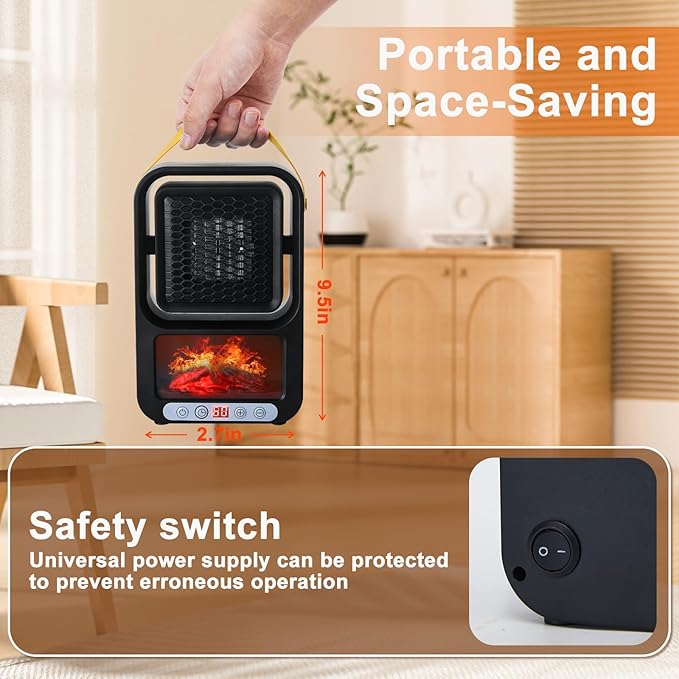 Portable Electric Fireplace Heater 
