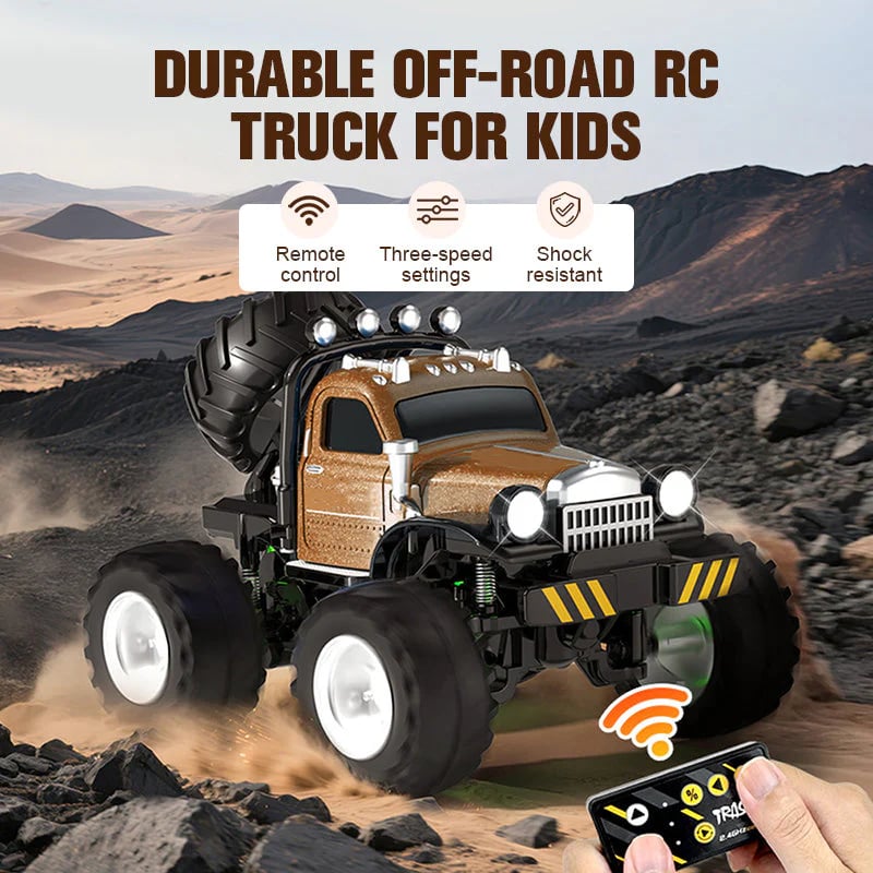 🎁Best Gift-Durable Off-JJRC Alloy Big Foot Off - Road Short Card RC Car