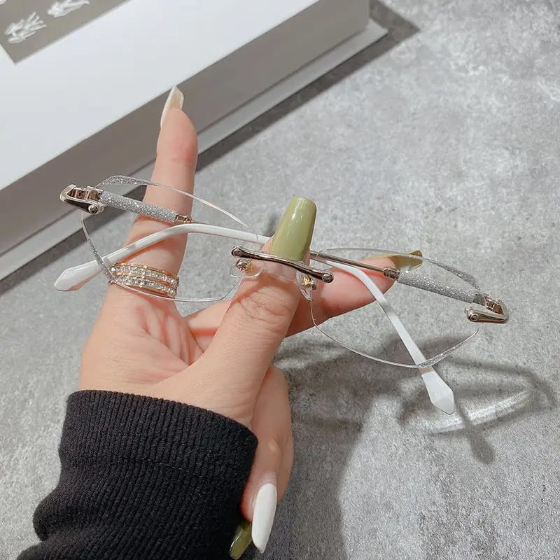 WOMEN'S DIAMOND RIMLESS ANTI-BLUE LIGHT PRESBYOPIA GLASSES