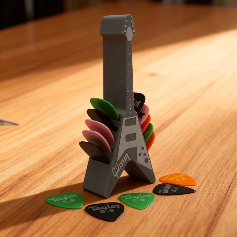 Rock V-Shaped Guitar Pick Holder