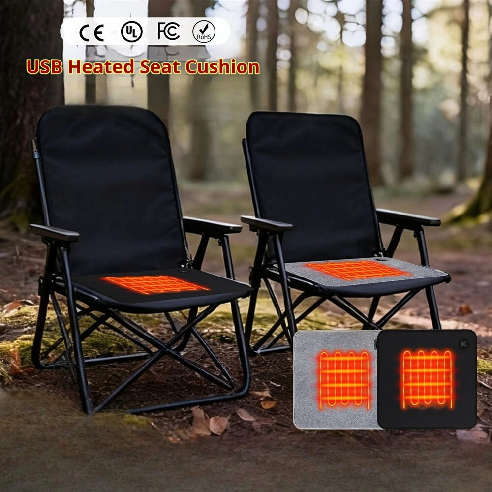 Three-Level Adjustable, Foldable, Lightweight Heated Seat Cushion