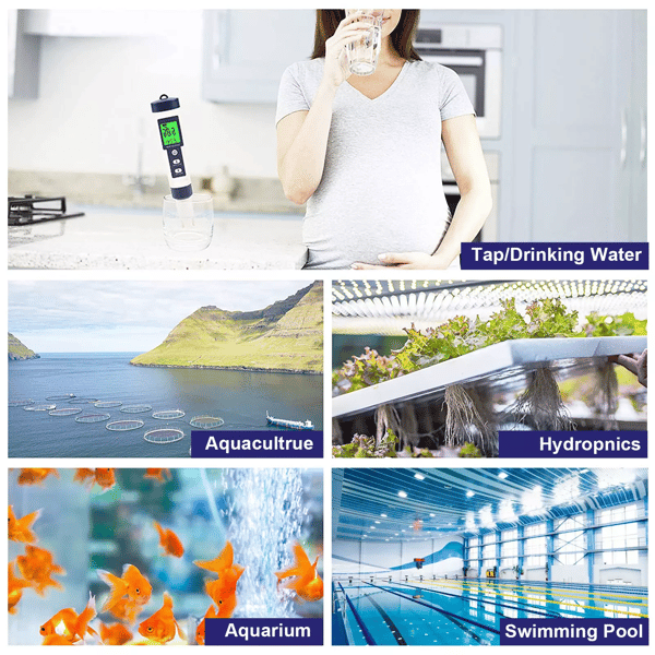 ✨5-in-1 Digital Pool Salt & pH Tester