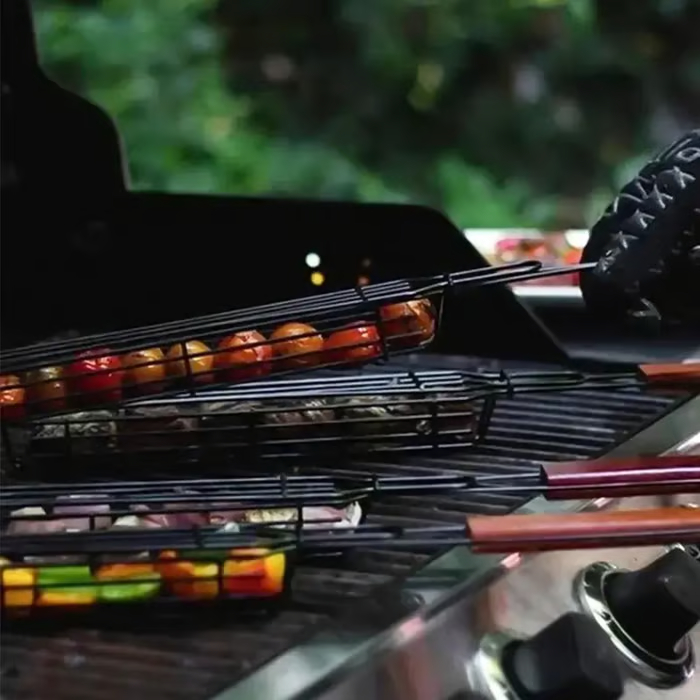 🔥Stainless steel outdoor grill (🌭hot dog, 🥬vegetables,🥩meat)