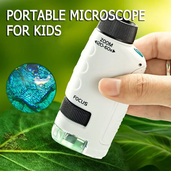 🔥 49% Off - Kid's Portable Pocket Microscope - Free 12 Specimens