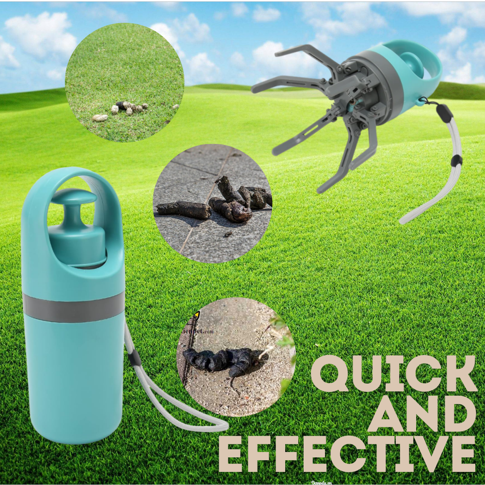 Portable Dog Poop Scooper With Built-in Bag Dispenser No Touch Portable Claw Pet Waste Cleaner Pet Poop Scooper 6 Claws