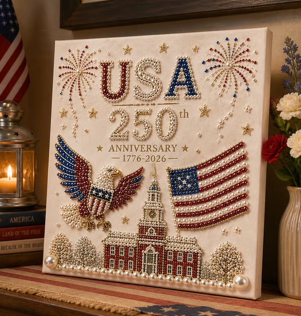 USA 250th Anniversary DIY Pearl Painting Kit ✨❤️‍🔥