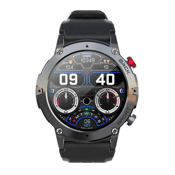 Military 2024 HD LCD Bluetooth Tactical Smart Watch