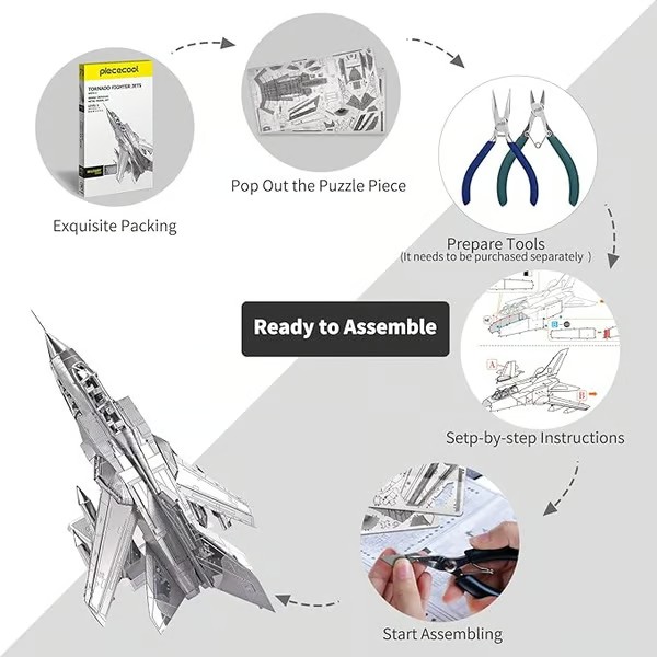 🛩️Fly High: 3D Metal Aircraft Puzzle – Build Without Glue!! 🛩️