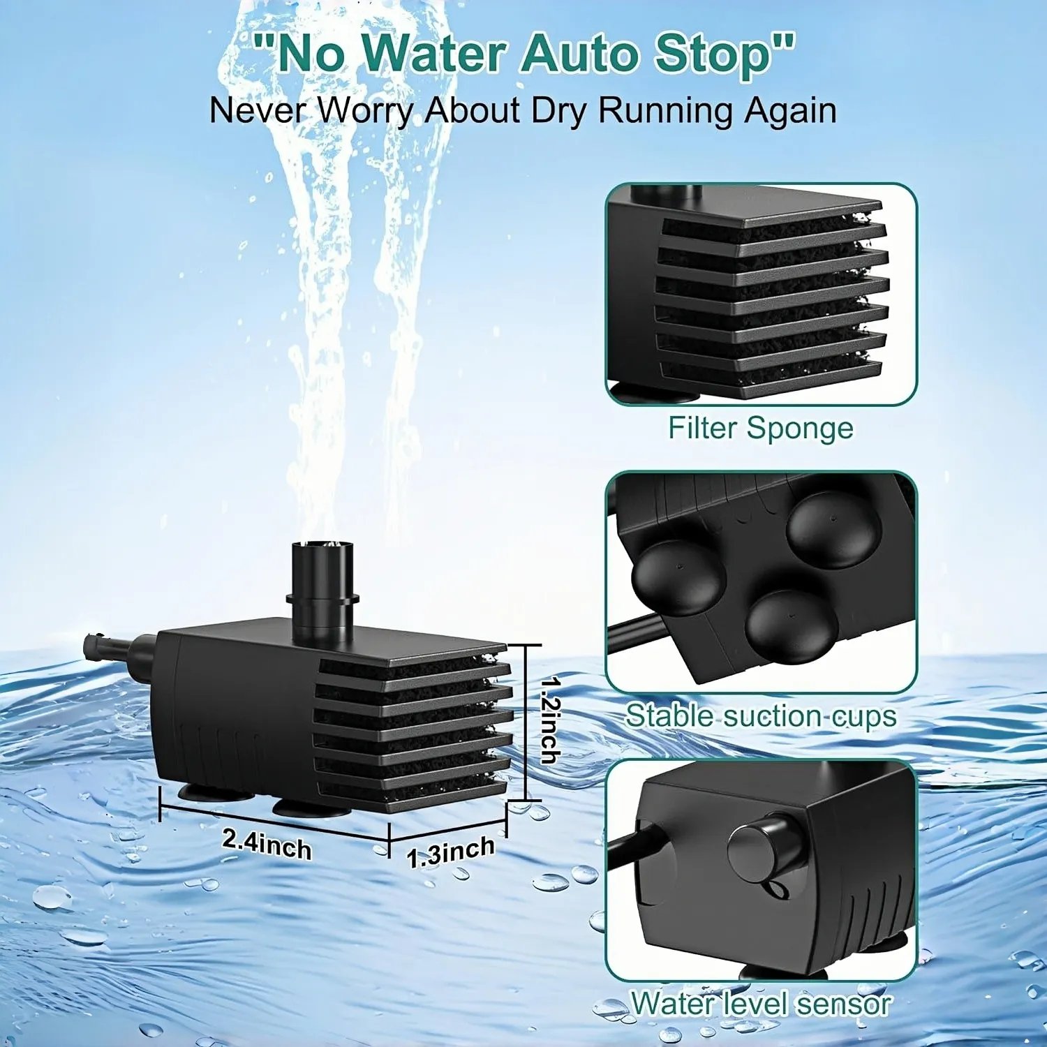 Realistic Granite Rock Solar Bird Bath Fountain