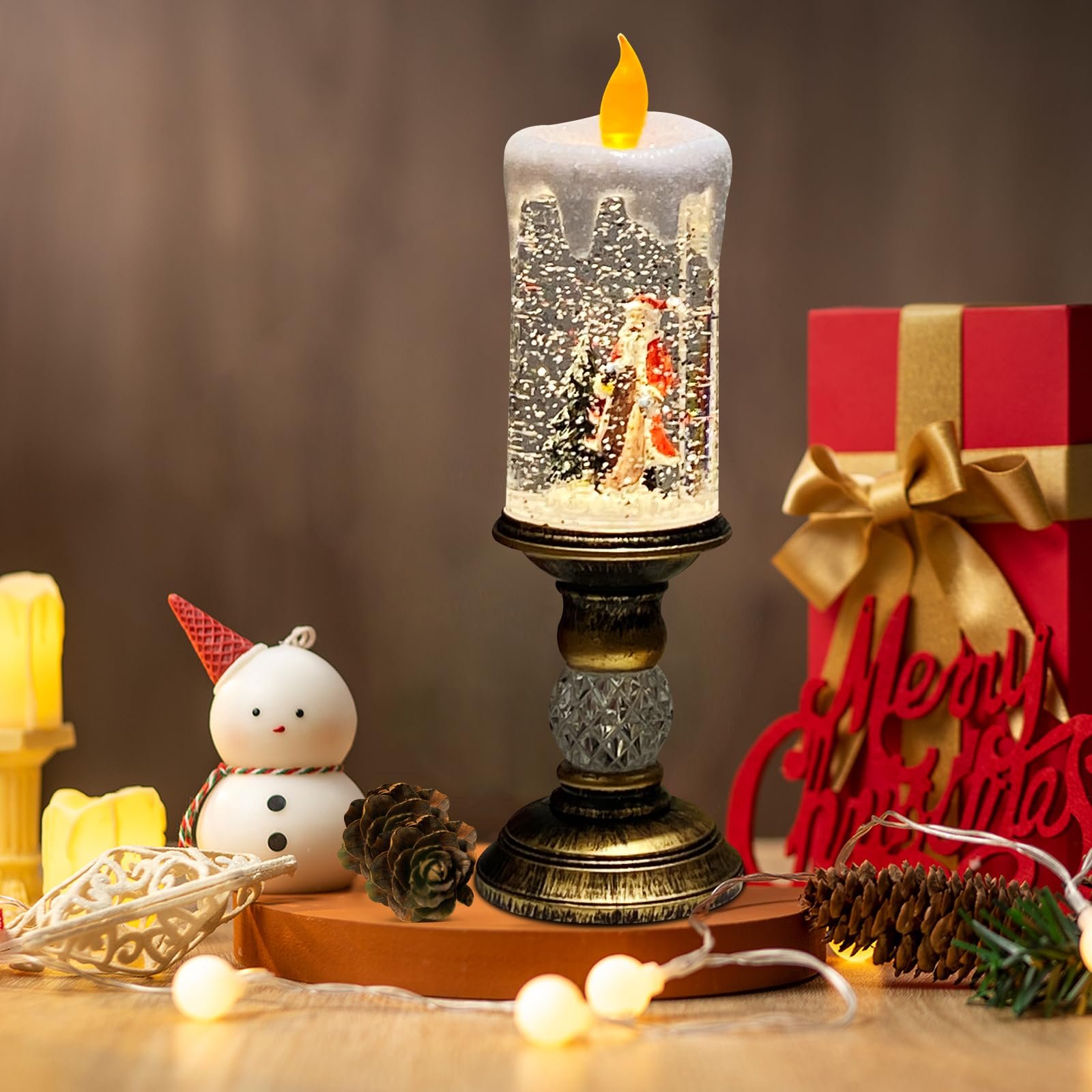 🎅🕯Christmas Flameless Globe Candle Light