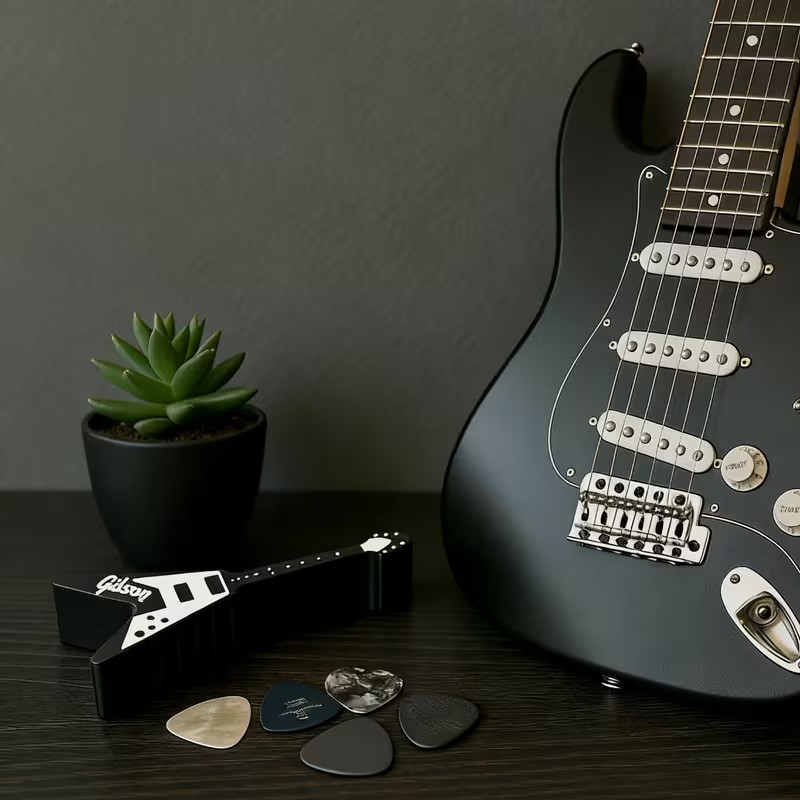 Rock V-Shaped Guitar Pick Holder
