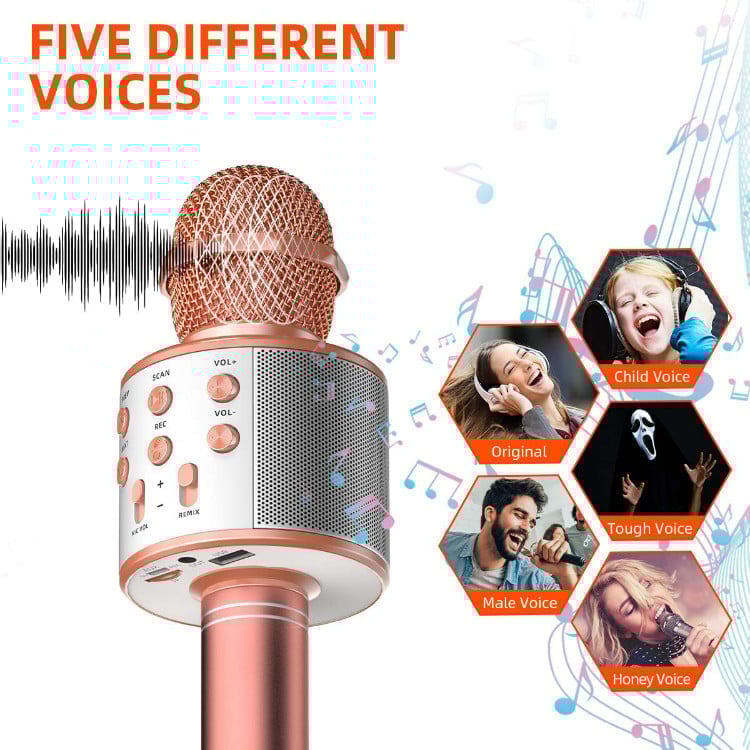 Wireless Bluetooth 3-In-1 Karaoke Microphone