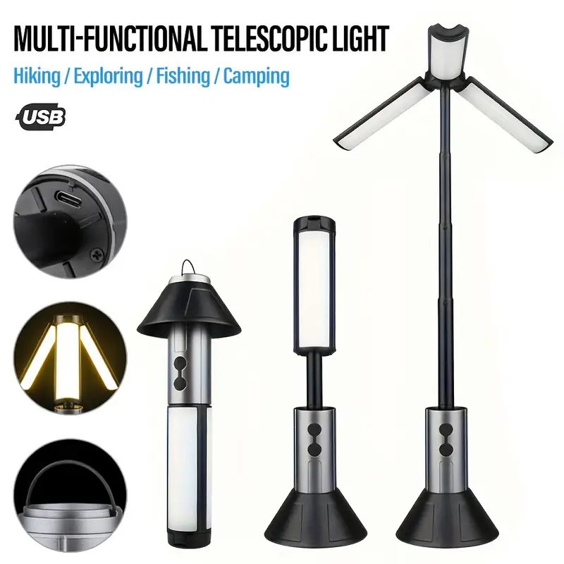 Rechargeable LED Camping Telescopic Light